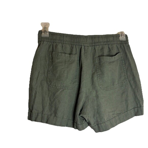 Old Navy Olive Green Linen Rayon Drawstring Shorts Women’s Small Lightweight - Picture 2 of 9